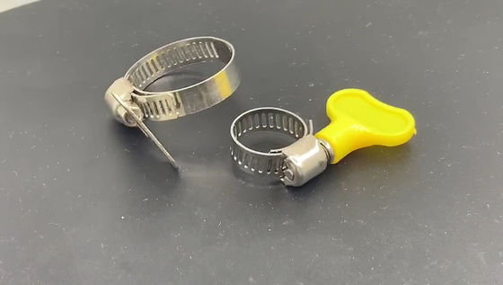 De aangepaste Amerikaanse slangklemmen, met de plastic die slang van het vlinderhandvat galvaniseerden montage voor rubberslangen wordt gebruikt